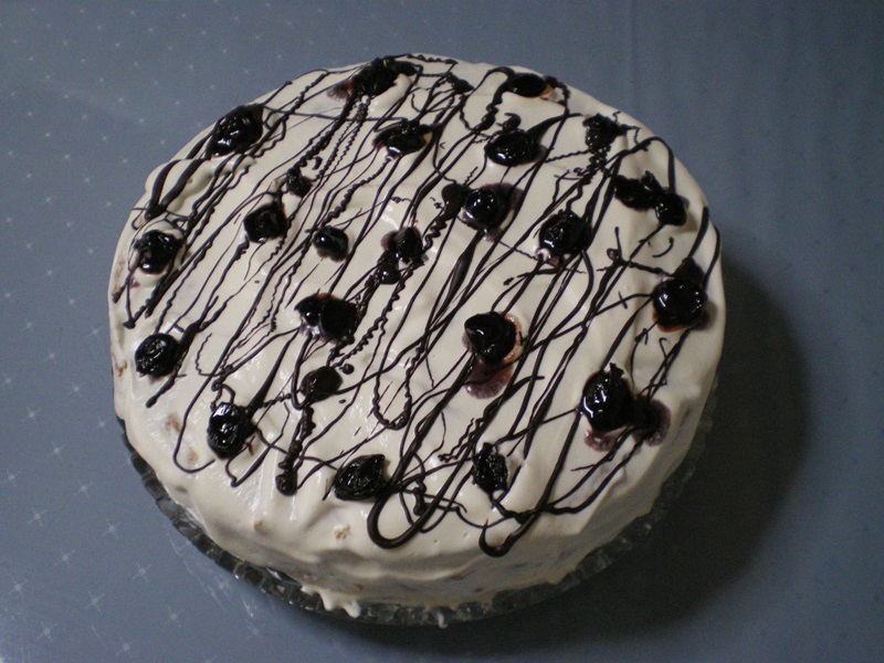 Chocolate and Sour cherries cake image