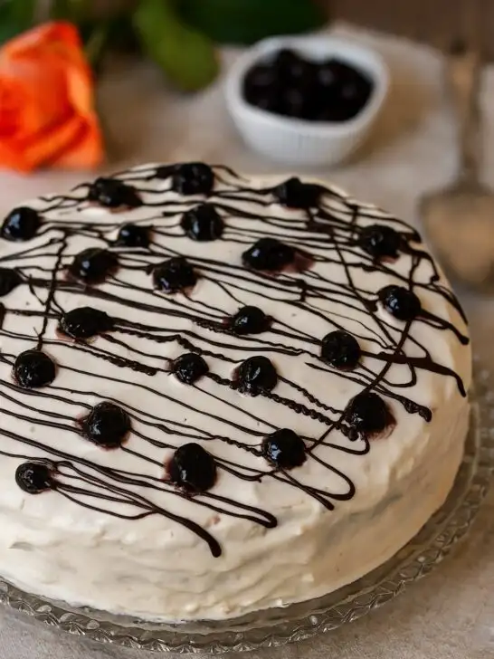 Sour Cherry and Chocolate Birthday Cake