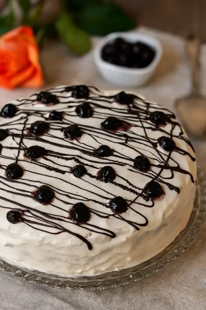 Chocolate and Sour cherries cake picture