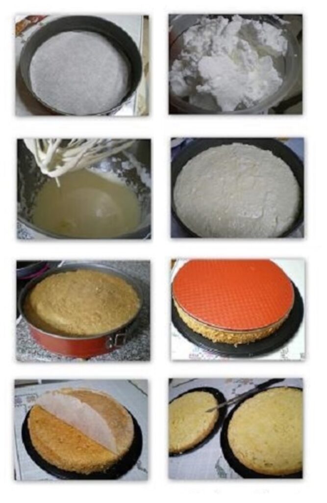 Collage How to make sponge cake image
