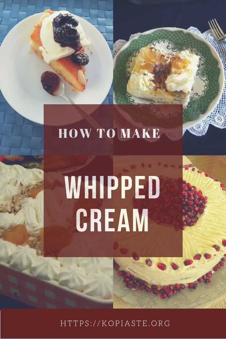 Collage how to make Whipped cream image