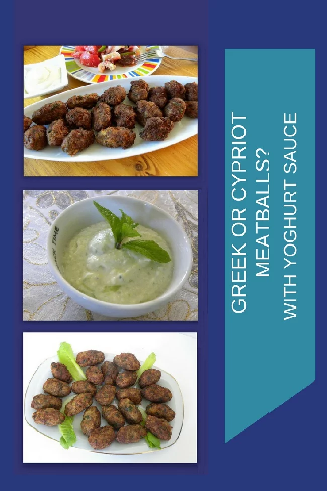 Collage Greek or Cypriot meatballs image