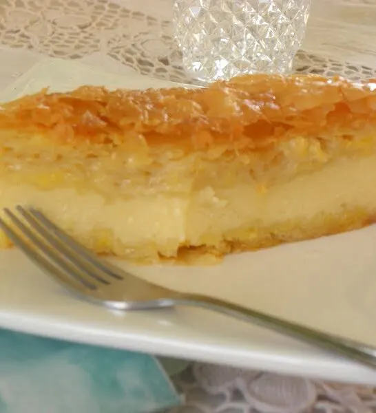 Galaktoboureko (Greek semolina Pudding wrapped in phyllo)