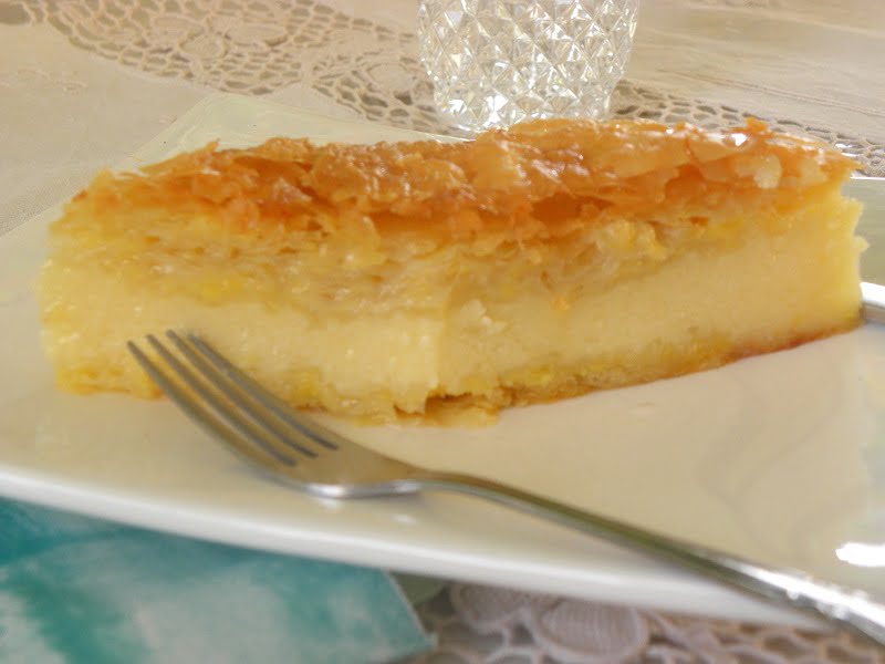Galaktoboureko (Greek semolina Pudding wrapped in phyllo)