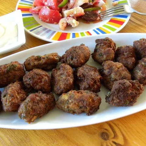 Greek meatballs keftedes image
