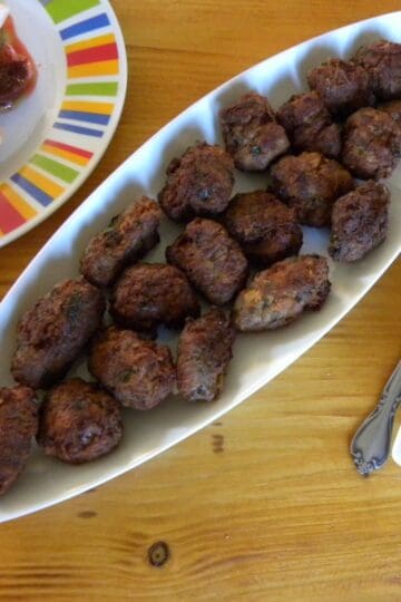 Greek meatballs keftedes picture