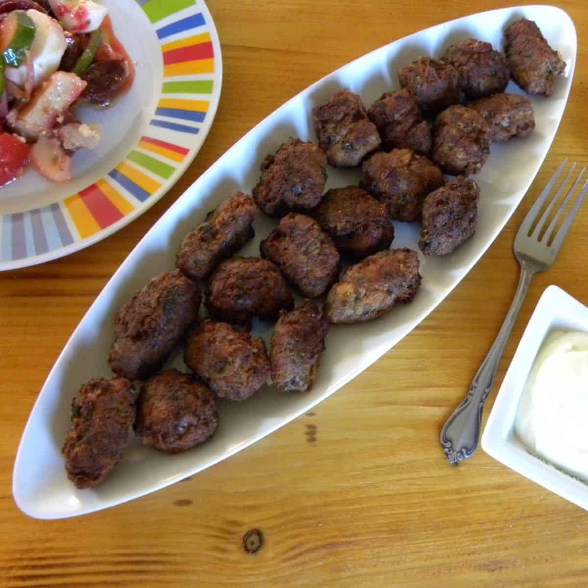 Greek meatballs keftedes picture
