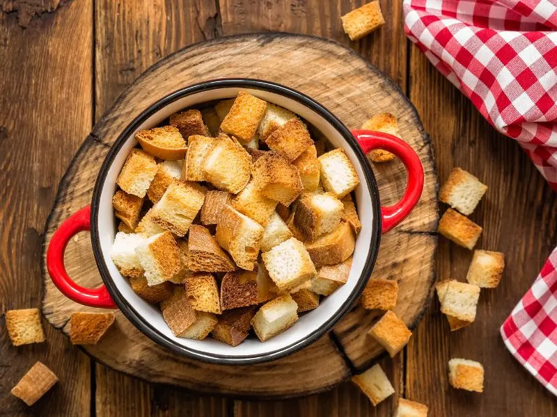 Homemade croutons image