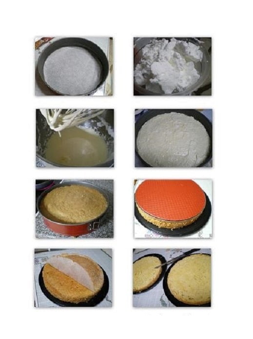 collage how to make sponge cake image