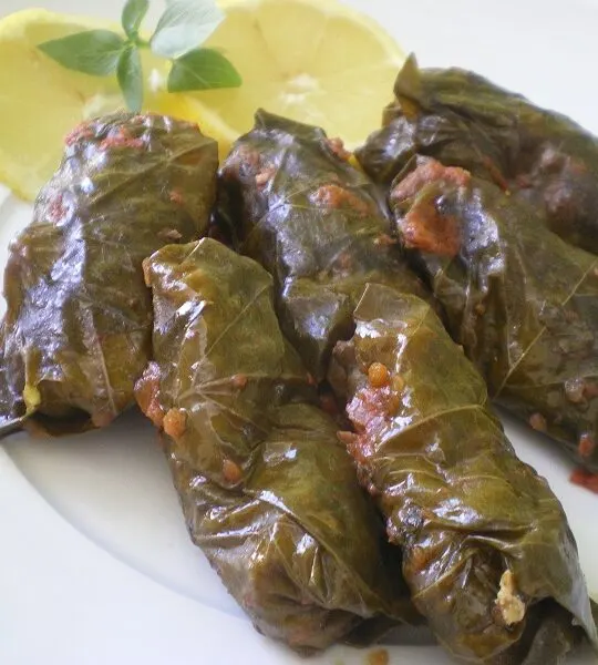 Koupepia me Ampelofylla (Cypriot Stuffed Grape Leaves)