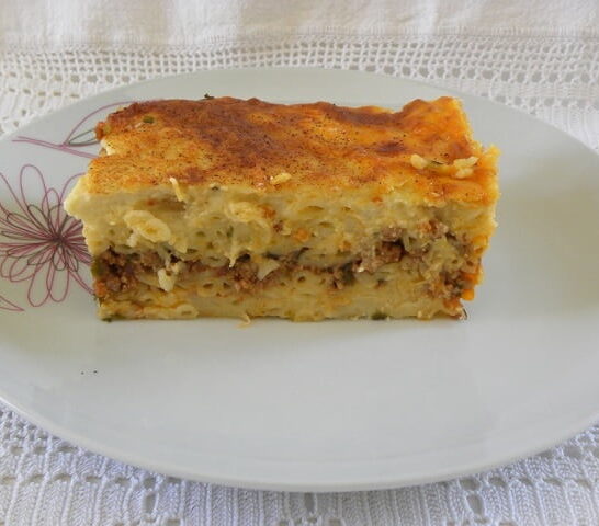 Makaronia tou Fournou or Pastitsio (Cyprus style)