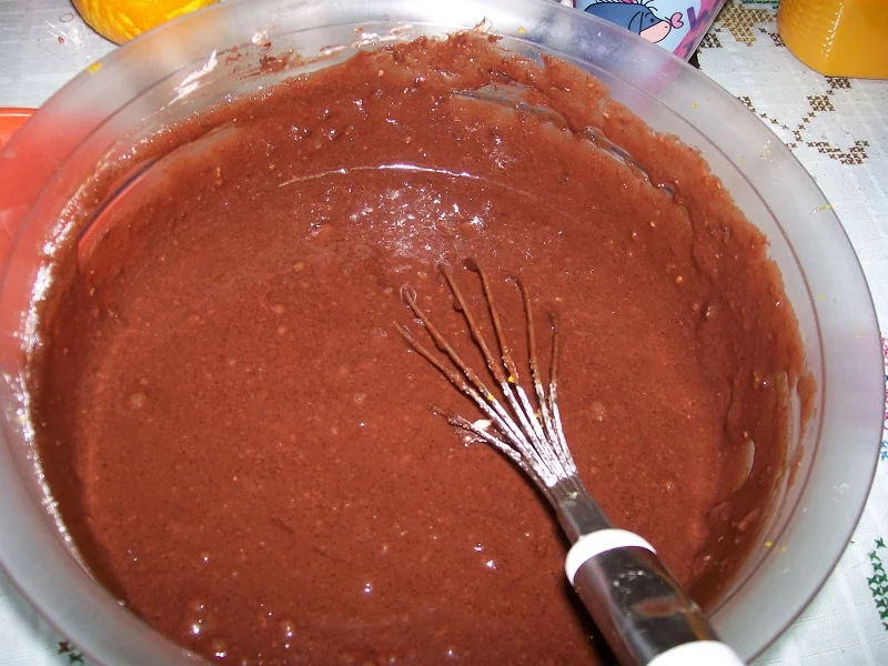 chocolate cake batter image