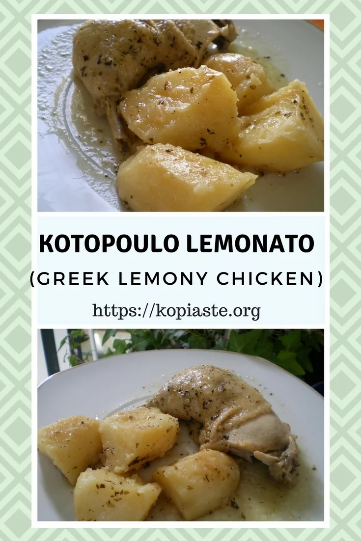 collage Greek kotopoulo lemonato image
