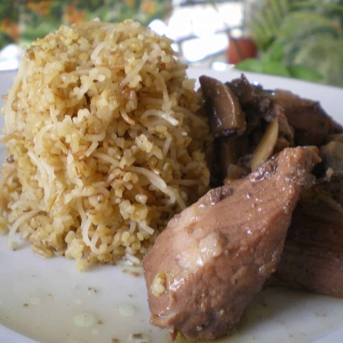 Afelia with with bulgur wheat image