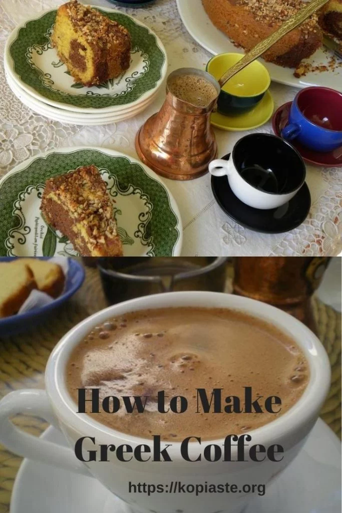 Collage How to make Greek Coffee image