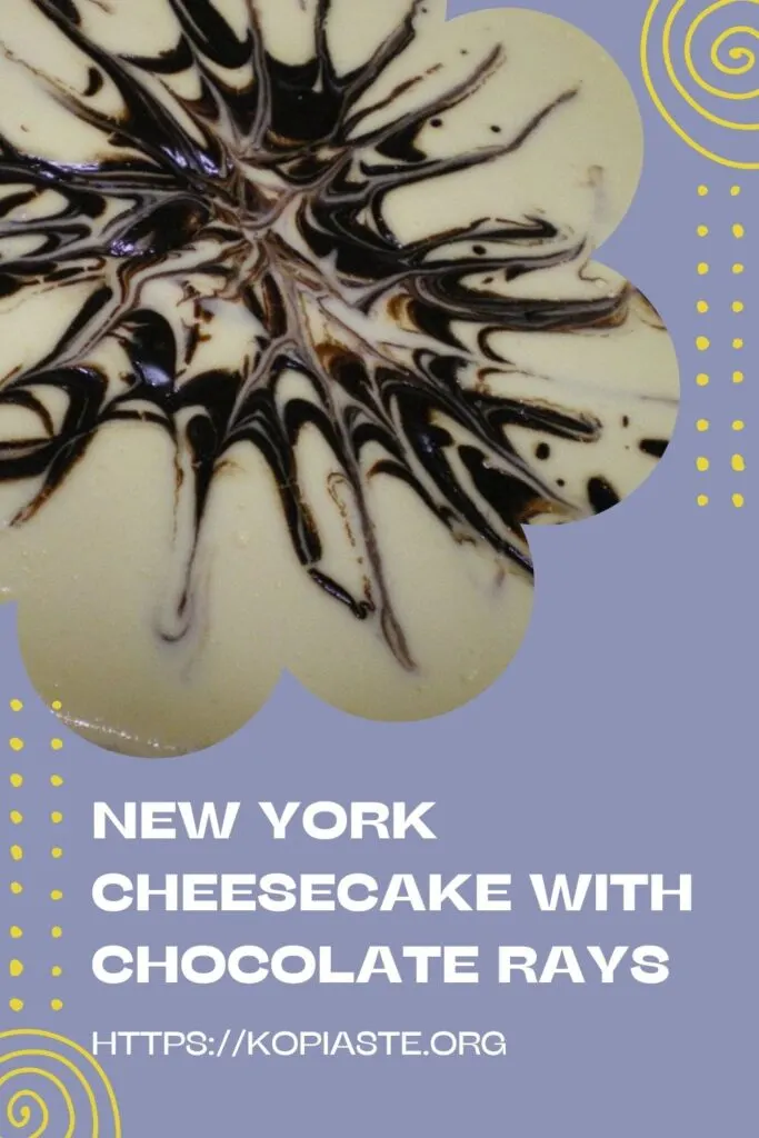 Collage New York Cheesecake with Chocolate Rays image