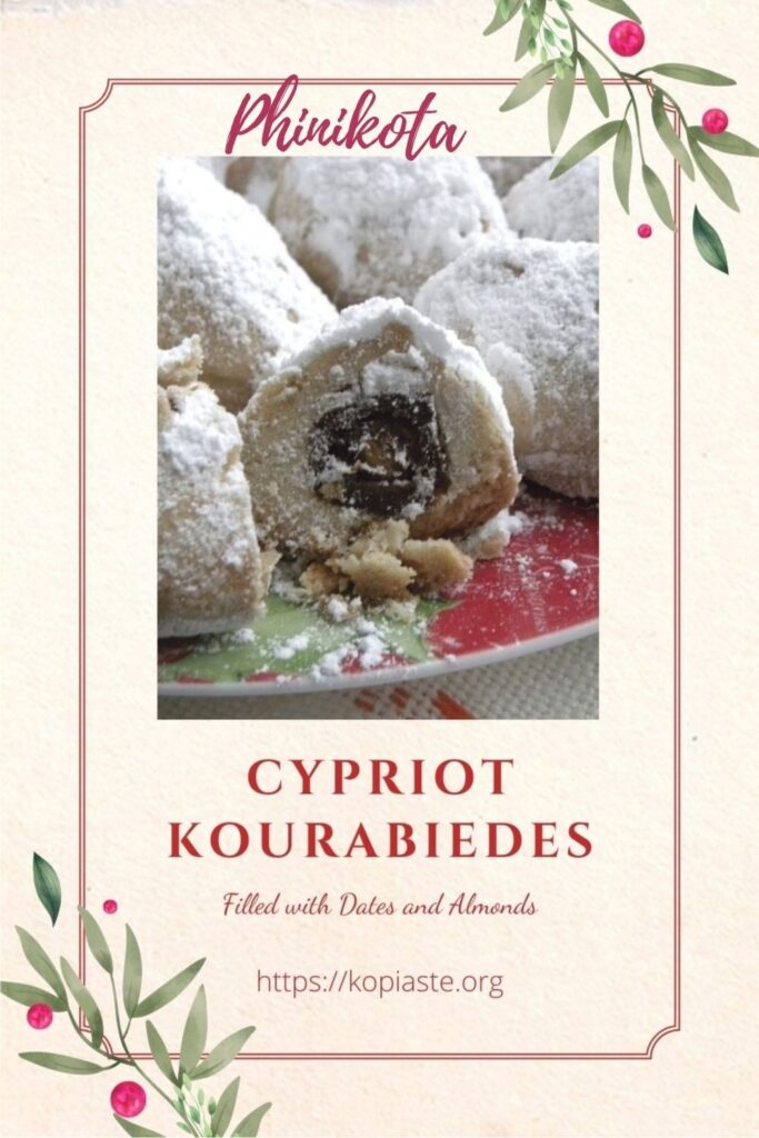Collage Phinikota Date and almond filled kourabiedes image
