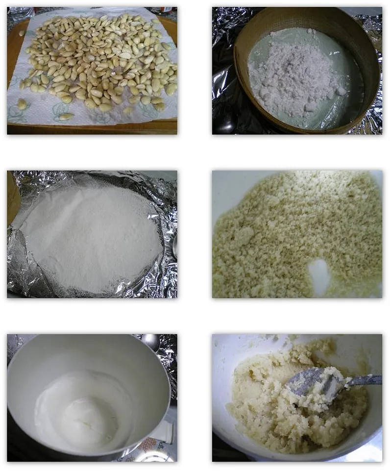 Collage making almond paste image