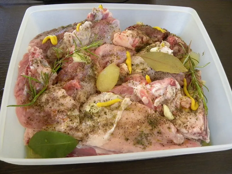 Marinating the lamb image