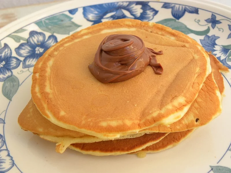 Pancakes with chocolage photograph