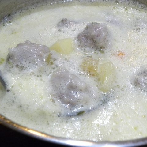 Mirepoix Giouvarlakia soup image