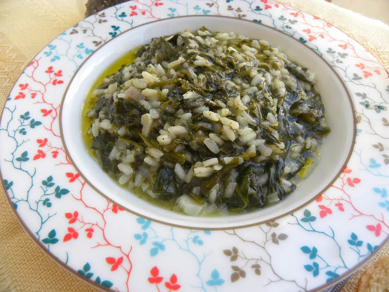 Greek Vegan Aromatic Spinach Risotto