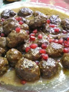 Greek Meatballs keftedes with pomegranate image