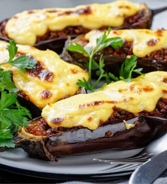 Melitzanes Papoutsakia (Stuffed Eggplants)