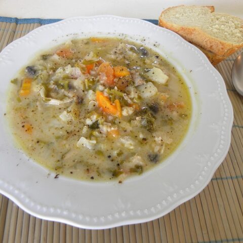 Trahanas Chicken and vegetable soup image