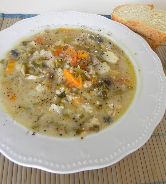Chicken Trahanas Soup with Vegetables