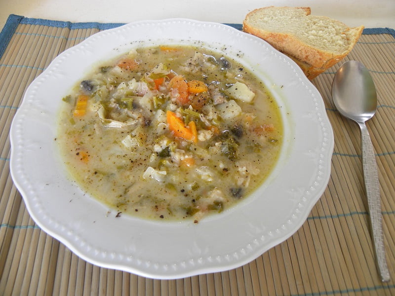 Trahanas Chicken and vegetable soup image