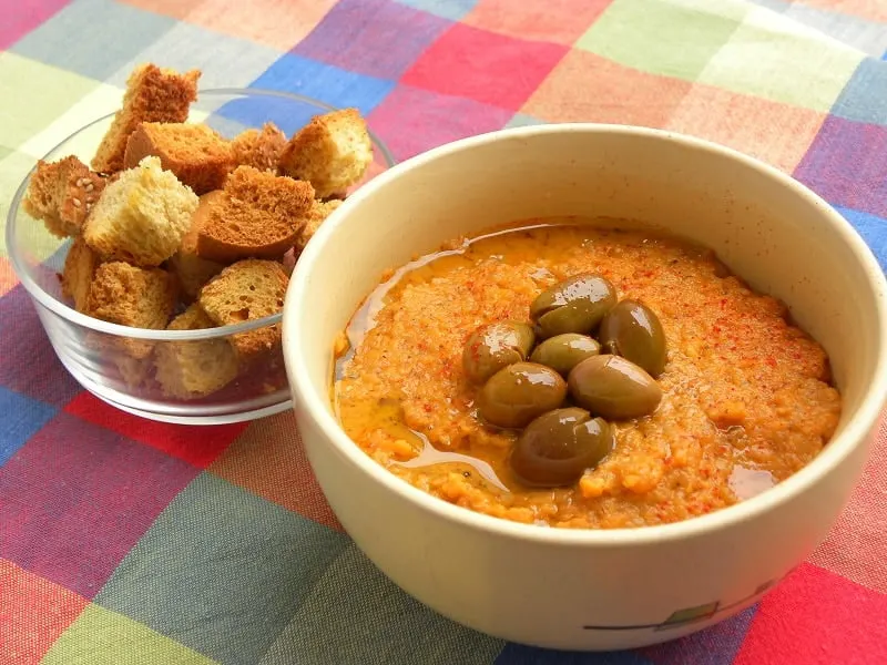 fiery melitzanosalata with red pepper image