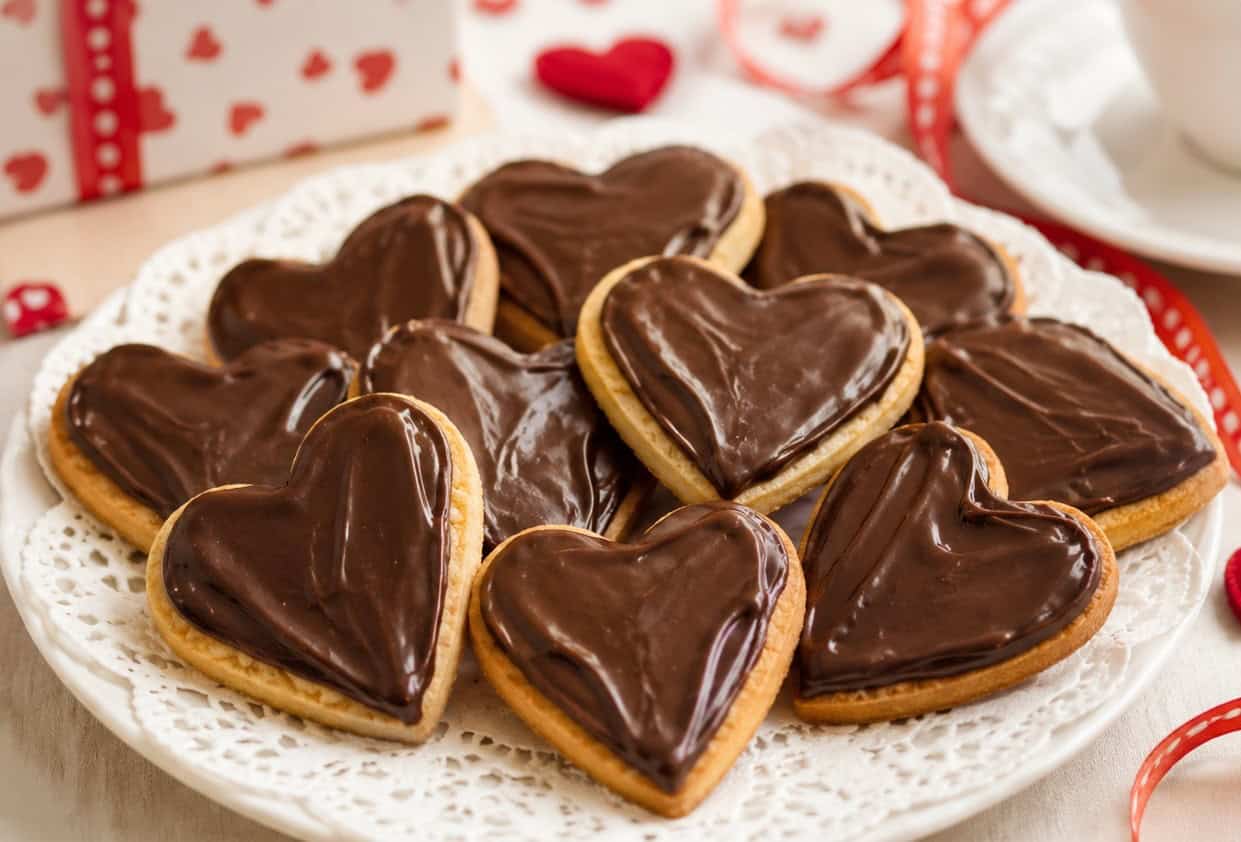 Heart shaped cookies for valentines image