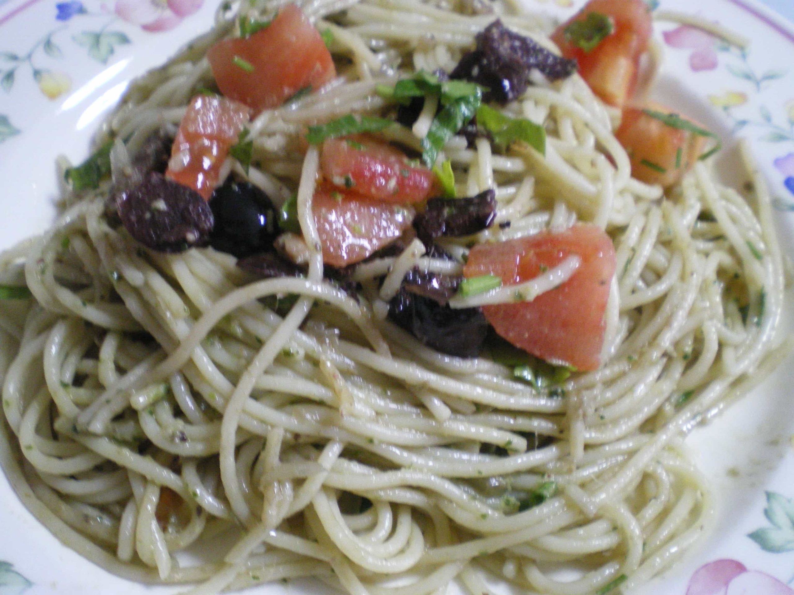 Spaghetti with Anchovies and Olives