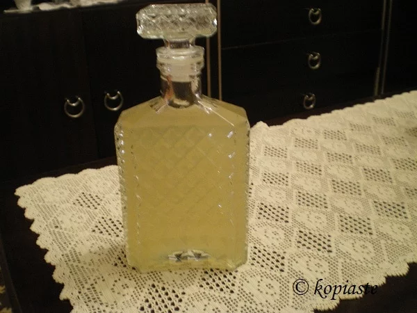 bergamot liqueur in a bottle