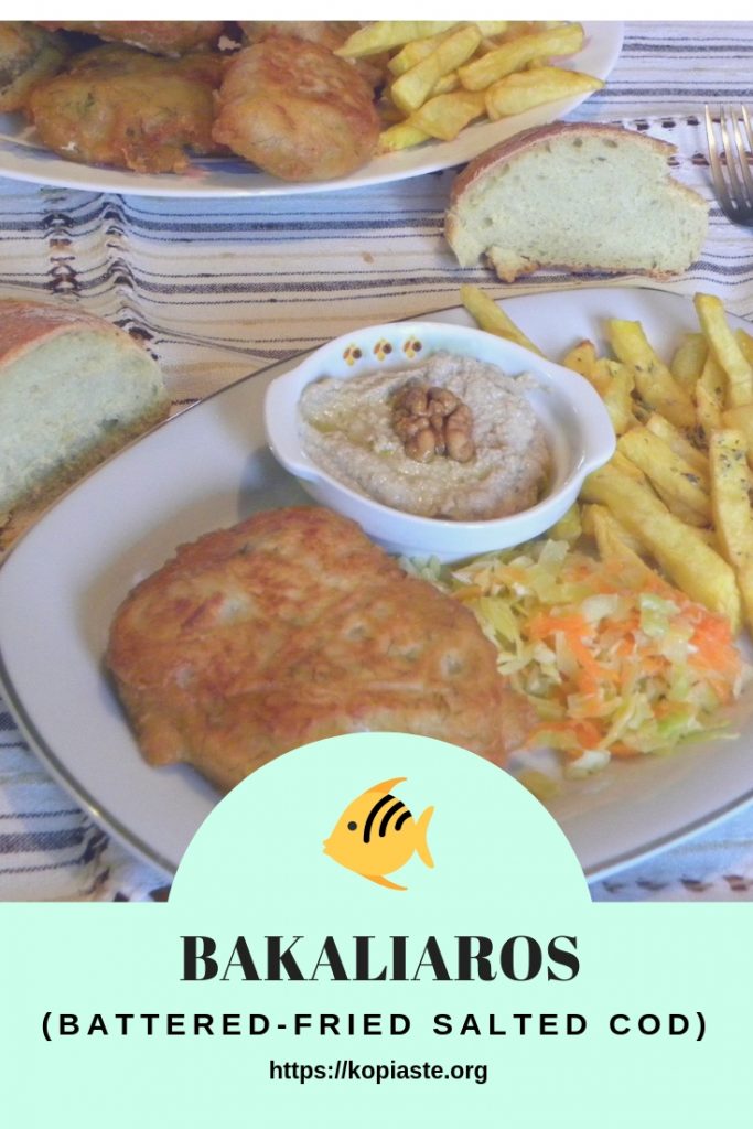Bakaliaros (BatteredFried Salted Cod) Kopiaste..to Greek Hospitality