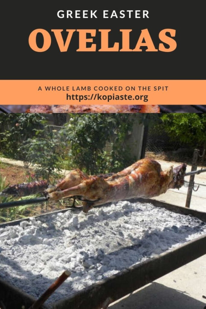 Collage ovelias lamb on the spit image