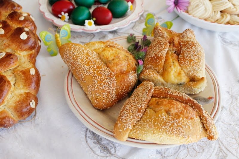 Easter Flaounes (Cypriot Cheese filled Bread)