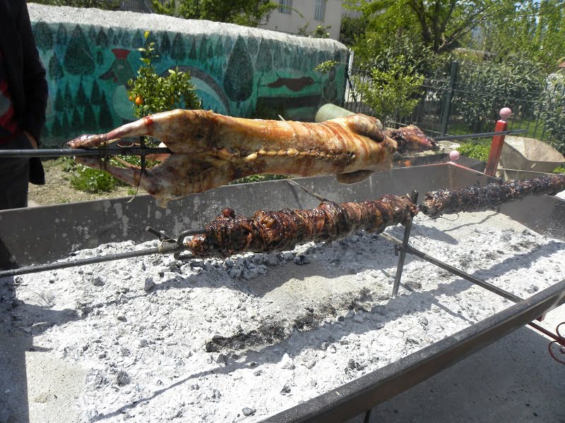 Ovelias – Whole Lamb Roasted on the Spit and Cypriot Souvla
