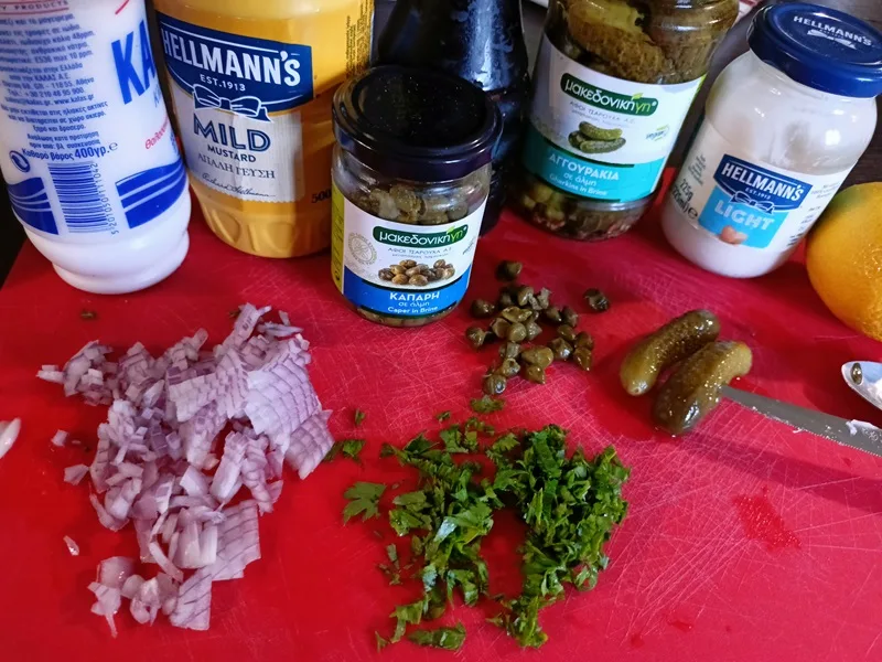 Ingredients for tartar sauce image