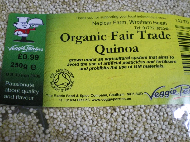 package of organic quinoa image