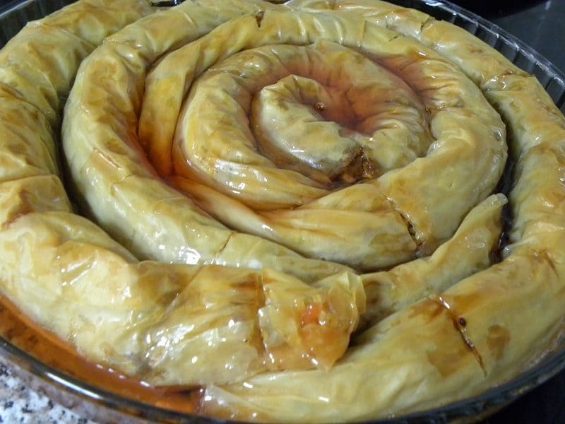 baklavas with quince syrup image