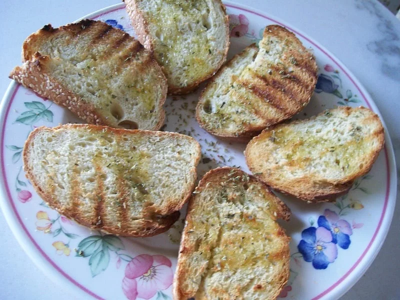 Bread with ladolemono and rigani image