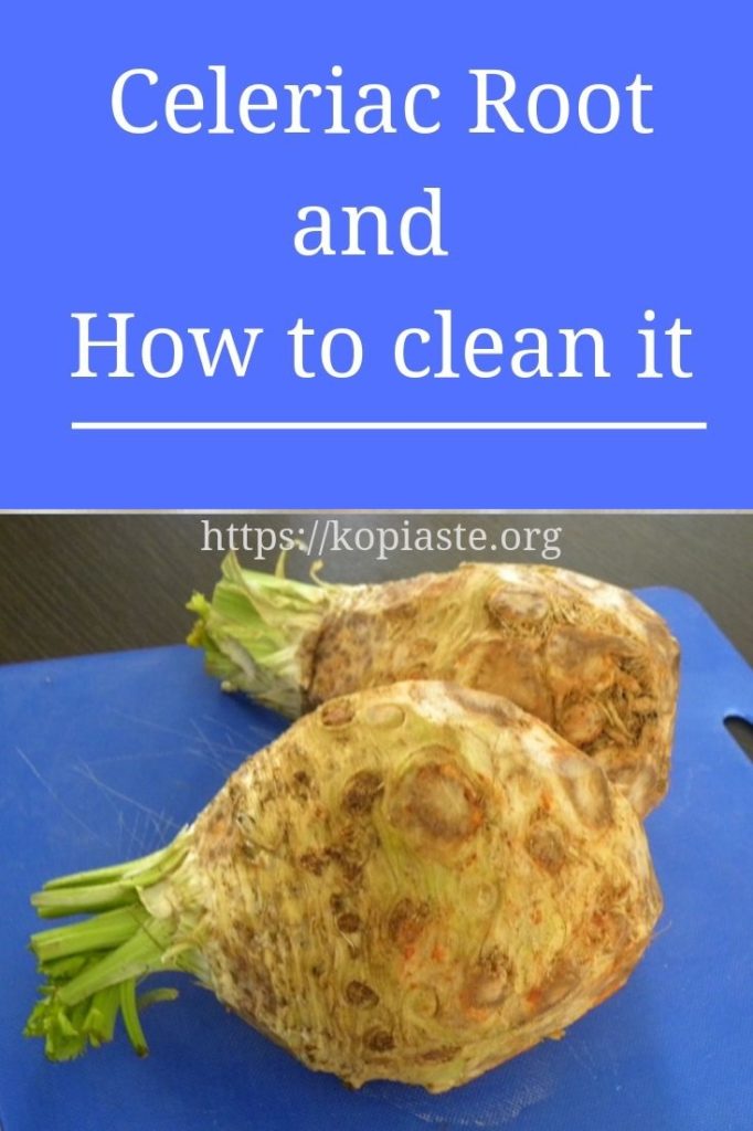 Collage Celeriac Root and How to Clean it