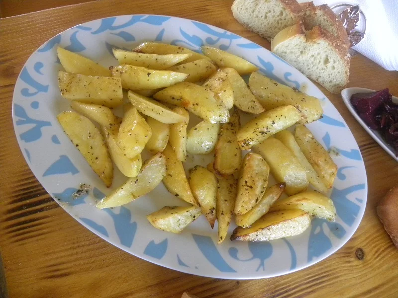 potatoes in parchment paper image