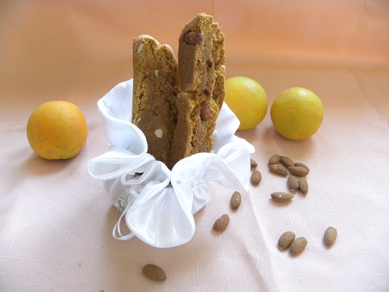 Olive oil orange and almonds biscotti photo