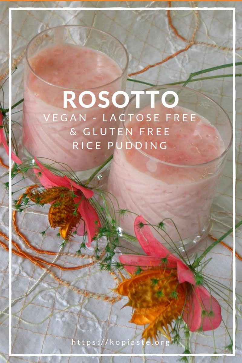 collage Risotto pink rice pudding image