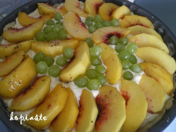 Peaches and Grapes Tart