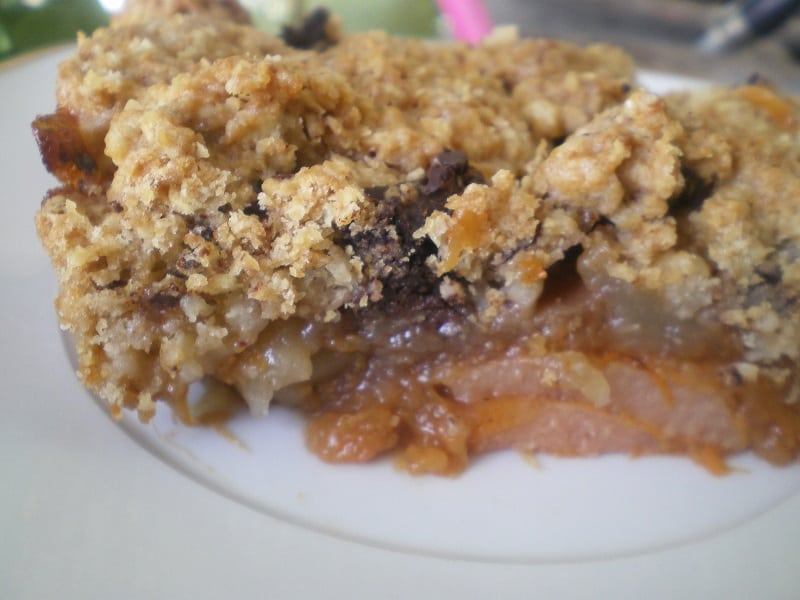 Autumn Fruit Crumble:  Pumpkin, Apples and Quince.