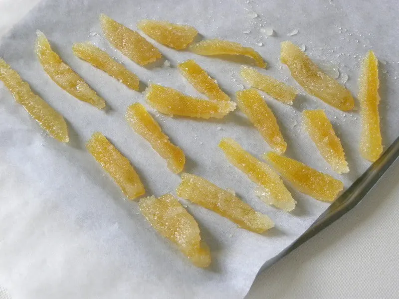 drying lemon peels